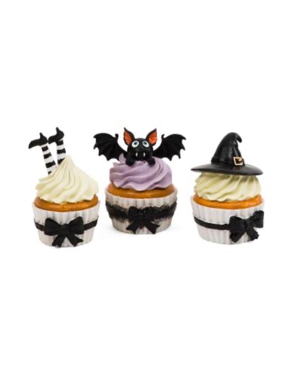 SWEET TREATS Set of 3 Spooky/ Halloween Cupcakes Home Decor